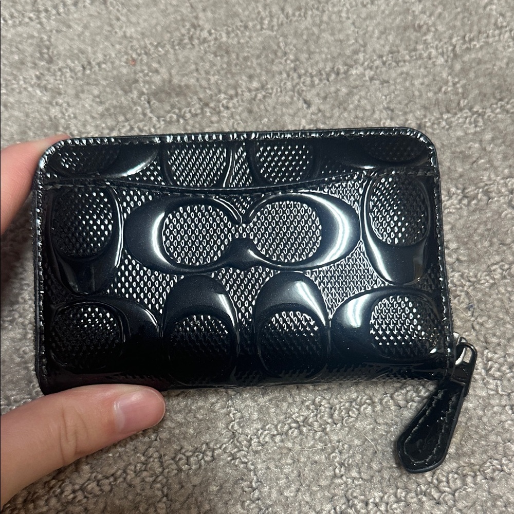 Coach Black Embossed Wallet